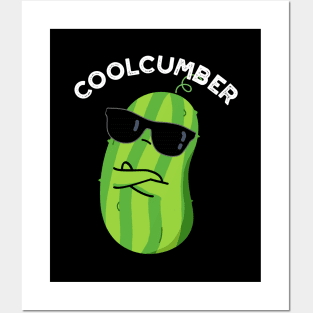 Coolcumber Funny Veggie Cucumber Pun Posters and Art